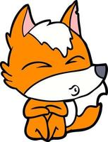 personnage de renard de vecteur en style cartoon