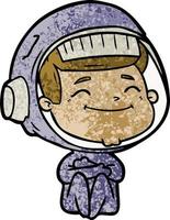 personnage de dessin animé astronaute vecteur