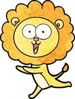 personnage de lion de vecteur en style cartoon