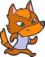 personnage de renard de vecteur en style cartoon