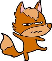 personnage de renard de vecteur en style cartoon