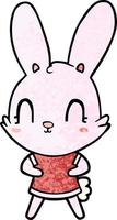 personnage de lapin de vecteur en style cartoon