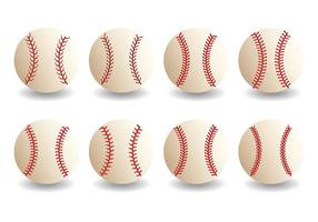 Vecteur libre d'icônes de lacets de baseball