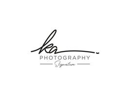 vecteur de modèle de logo de signature lettre ka