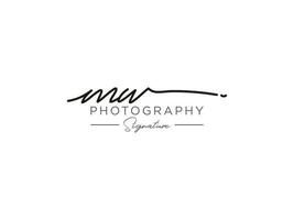 lettre mw signature logo template vecteur