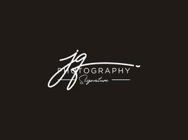 lettre jq signature logo template vecteur