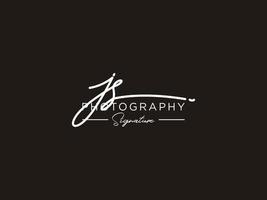 lettre js signature logo template vecteur