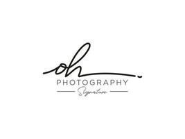 lettre oh signature logo template vecteur