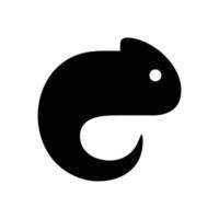 icône de logo simple caméléon vecteur