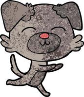 personnage de chien de vecteur dans le style de dessin animé