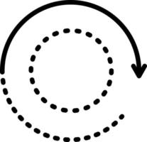 icône de ligne pour rafraîchir vecteur