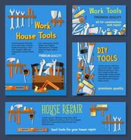 modèles vectoriels d'outils de travail de réparation de maison vecteur