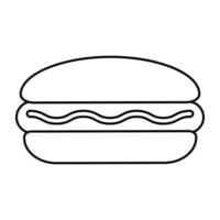 icône du design moderne de hot-dog burger vecteur