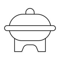 une conception d'icône de plateau de nourriture vecteur