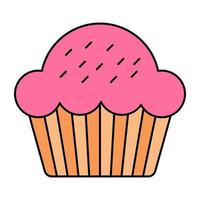 icône de téléchargement premium muffin vecteur