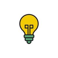 simple ampoule icône idée inspiration solution symbole élément vecteur