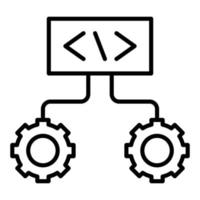 style d'icône de réglage de code vecteur