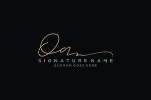 initial oa lettre signature logo modèle design élégant logo signe symbole modèle vecteur icône