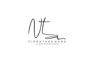 initial nt lettre signature logo modèle design élégant logo signe symbole modèle vecteur icône