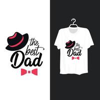 la meilleure conception de modèle de t-shirt papa. vecteur