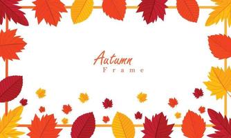 vecteur de fond cadre automne ornement coloré