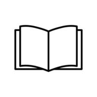 illustration d'icône de ligne de livre ouvert. illustration d'icône liée à la lecture. conception vectorielle simple modifiable. vecteur