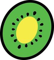 kiwi de fruits dans l'icône simple de vecteur de section.