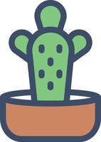 illustration vectorielle de cactus sur fond.symboles de qualité premium.icônes vectorielles pour le concept et la conception graphique. vecteur