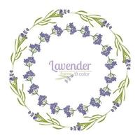 modèle de beaux cadres floraux violet lavande dans un style aquarelle isolé sur fond blanc pour la conception décorative, carte de mariage, invitation, écorcheur de voyage vecteur