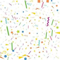 modèle de conception de concept de confettis jour férié heureux. illustration vectorielle de fond blanc célébration. vecteur