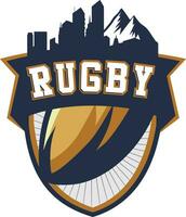 logo vectoriel illustration rugby pour l'équipe emblème et symbole