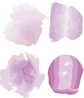 ensemble d'aquarelle abstraite violet violet vecteur
