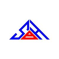 conception créative du logo de lettre sbh avec graphique vectoriel, logo sbh simple et moderne en forme de triangle. vecteur