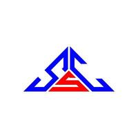 conception créative du logo de lettre ssc avec graphique vectoriel, logo ssc simple et moderne en forme de triangle. vecteur