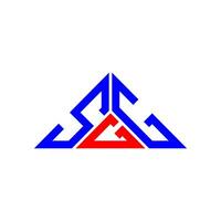 conception créative du logo de lettre sgg avec graphique vectoriel, logo sgg simple et moderne en forme de triangle. vecteur