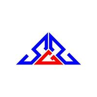 création de logo de lettre sgz avec graphique vectoriel, logo sgz simple et moderne en forme de triangle. vecteur