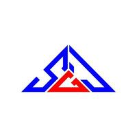 conception créative du logo de lettre sgj avec graphique vectoriel, logo sgj simple et moderne en forme de triangle. vecteur