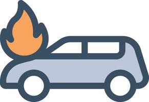 illustration vectorielle de feu de voiture sur fond.symboles de qualité premium.icônes vectorielles pour le concept et la conception graphique. vecteur