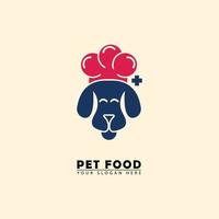 icône du logo abstrait chien chef vecteur
