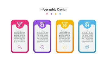 modèle d'infographie d'entreprise abstrait coloré vecteur