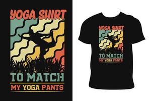 conception de t-shirt vintage de yoga. t-shirt vintage de yoga. vecteur libre de t-shirt vintage de yoga.