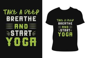 conception de t-shirts de yoga. tee-shirt de yoga. vecteur libre de t-shirt de yoga.