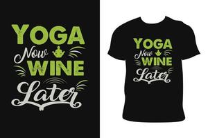 conception de t-shirts de yoga. tee-shirt de yoga. vecteur libre de t-shirt de yoga.