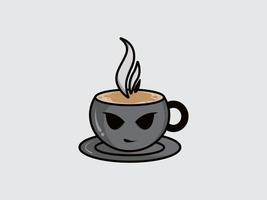 logo ou icône de café thème monstre vecteur