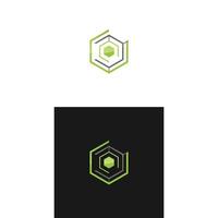 logo de concept de technologie abstraite hexagone vecteur