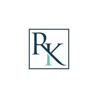 concept de conception de logo lettre rk vecteur