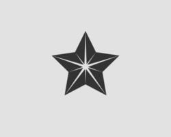 silhouette vecteur icône étoile isolée sur fond blanc.