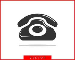 illustration vectorielle d'icône de téléphone. application de centre d'appels. icônes de téléphone style plat branché. contactez-nous ligne silhouette. vecteur