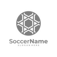 modèle de logo de football moderne, vecteur de conception de logo de football