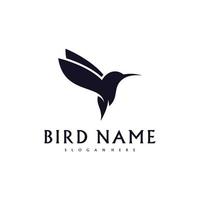 modèle vectoriel de conception de logo de colibri, logo d'oiseau pour les entreprises modernes, conception simple minimaliste et propre